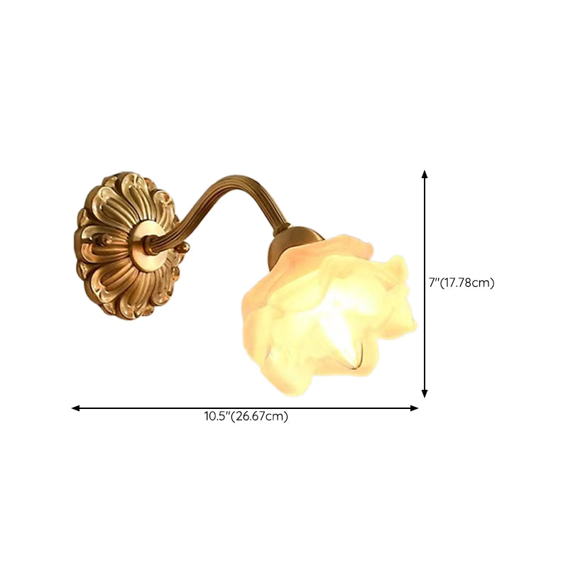 Creative Wall Light Fixture Contemporary Wall Light Sconce with Glass Shade for Bedroom