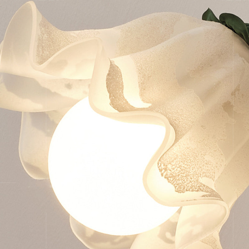 Modern Wall Light Fixture Green Wall Light Sconce with Glass Shade for Bedroom