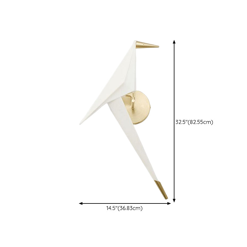 Modern Metal Wall Sconce Bird Shape Wall Light with Acrylic Shade for Living Room