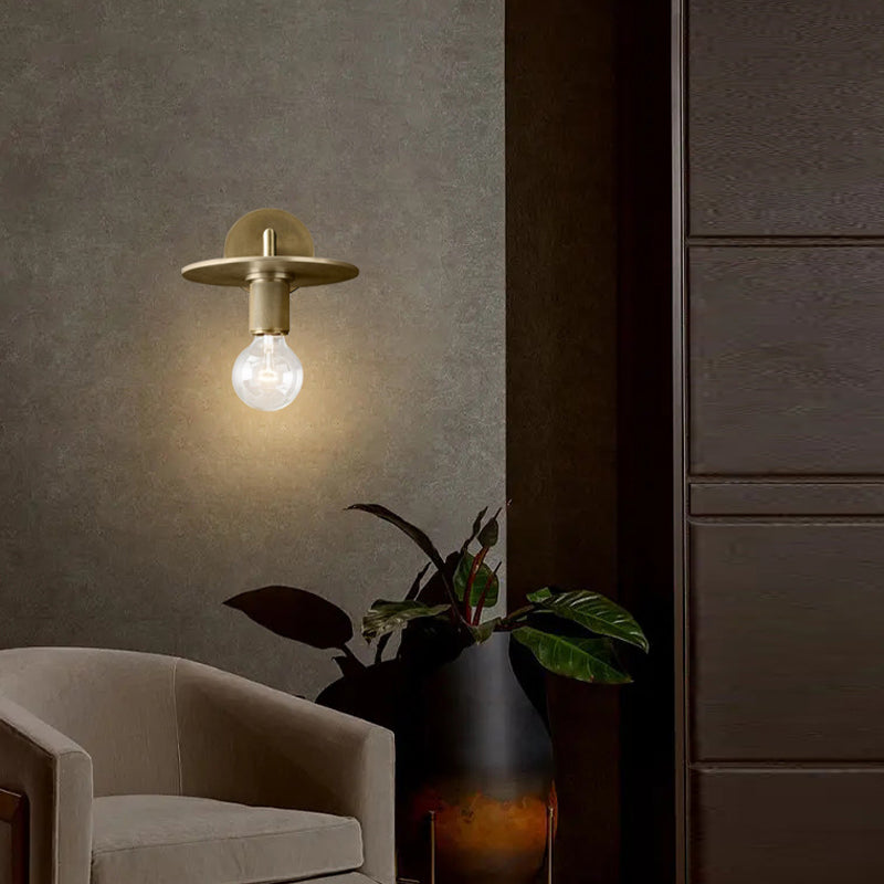 Minimalist Wall Light Fixture Modern Wall Light Sconce with Glass Shade for Bedroom