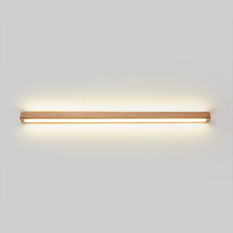 Contemporary Wall Light Fixture Simple Wooden LED Wall Light Sconce for Bathroom