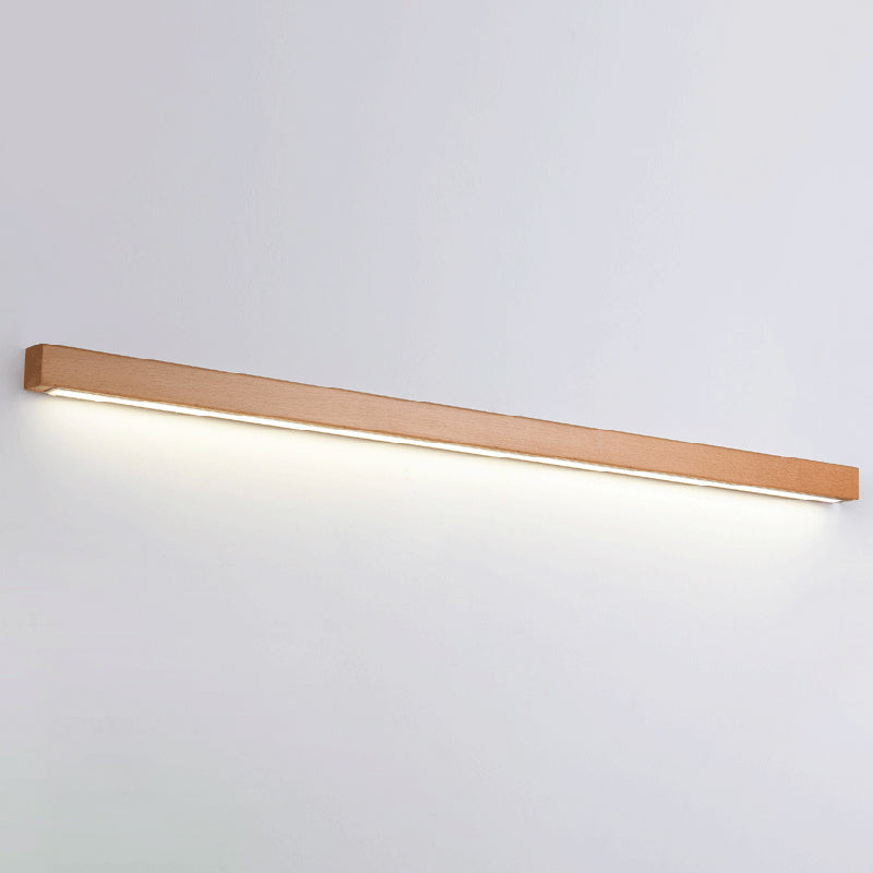 Contemporary Wall Light Fixture Simple Wooden LED Wall Light Sconce for Bathroom