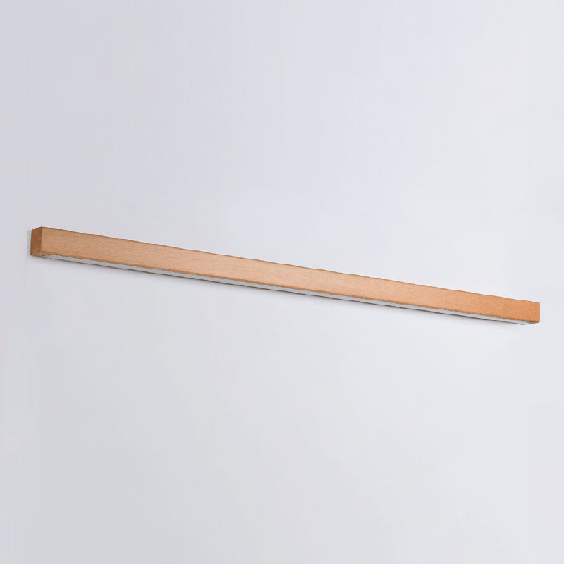 Contemporary Wall Light Fixture Simple Wooden LED Wall Light Sconce for Bathroom