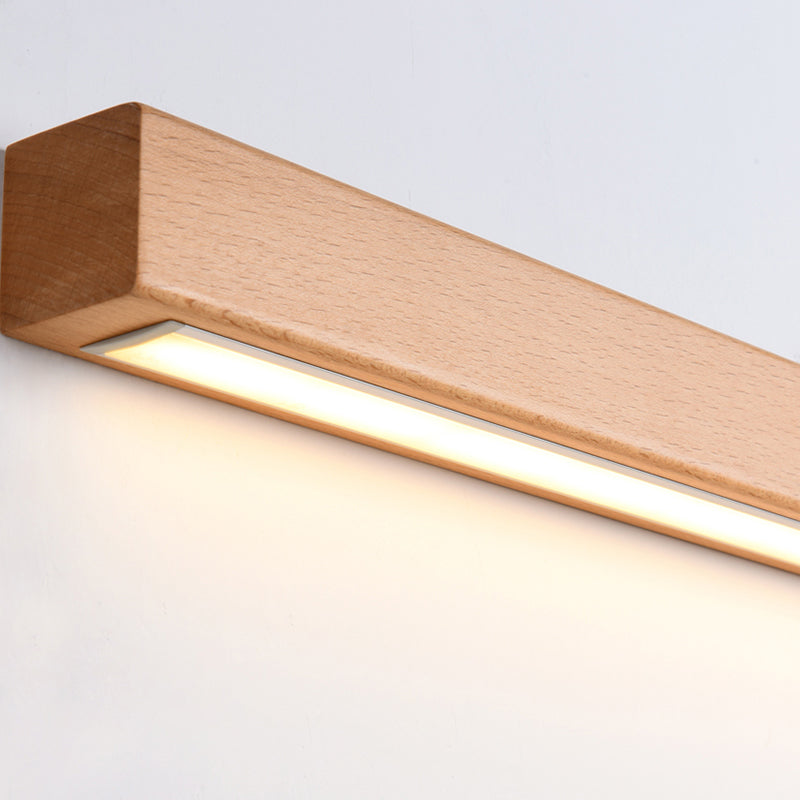 Contemporary Wall Light Fixture Simple Wooden LED Wall Light Sconce for Bathroom