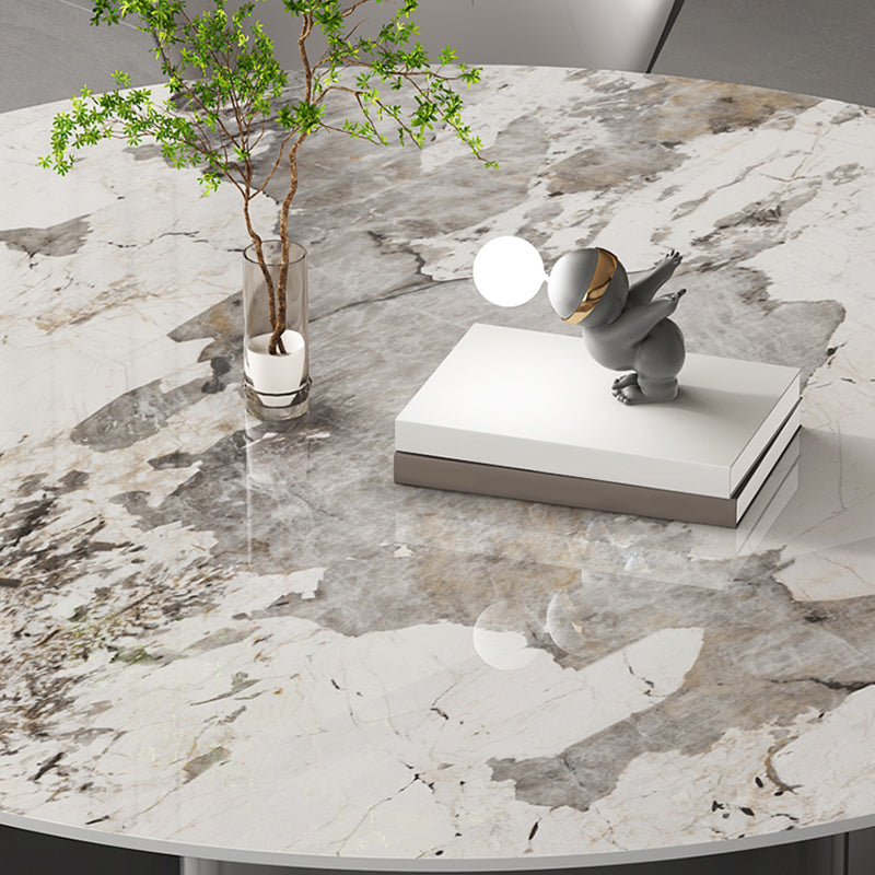 Grey Base Dining Site Table Contemporary Round Dining Room Table