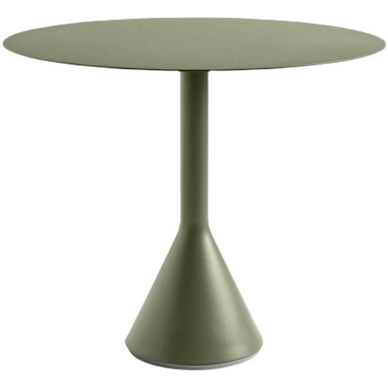Modern Iron Patio Table Outdoor UV Resistant Patio Table in Green