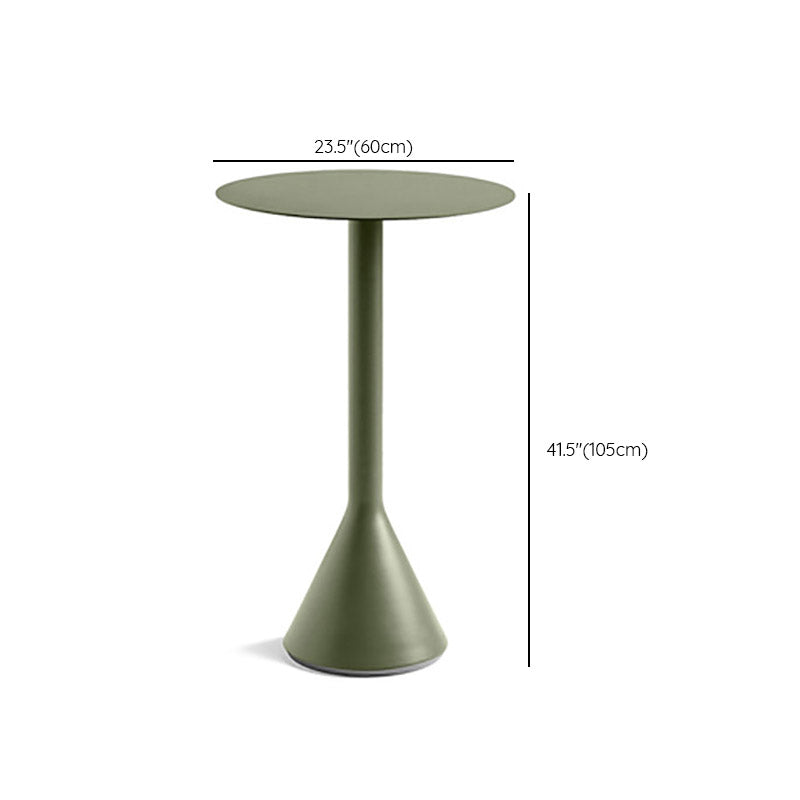Modern Iron Patio Table Outdoor UV Resistant Patio Table in Green