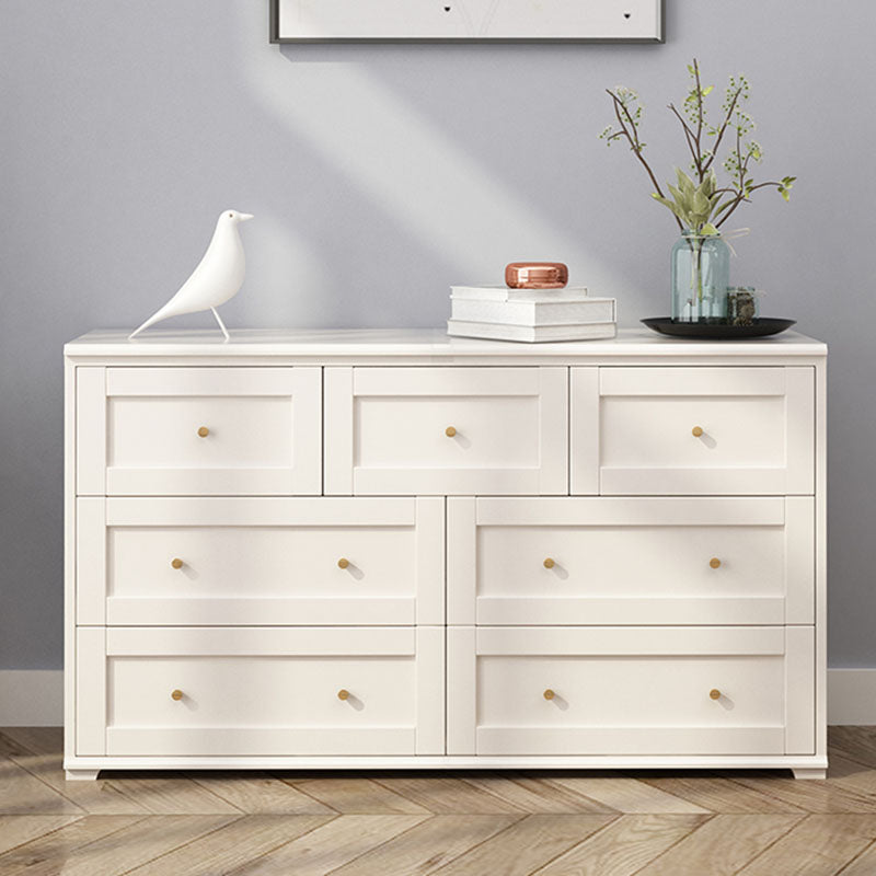 Modern Horizontal Double Dresser Birch Wood Storage Dresser for Bedroom