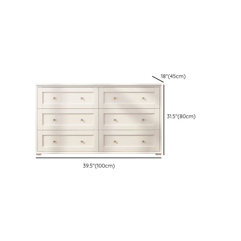 Modern Horizontal Double Dresser Birch Wood Storage Dresser for Bedroom