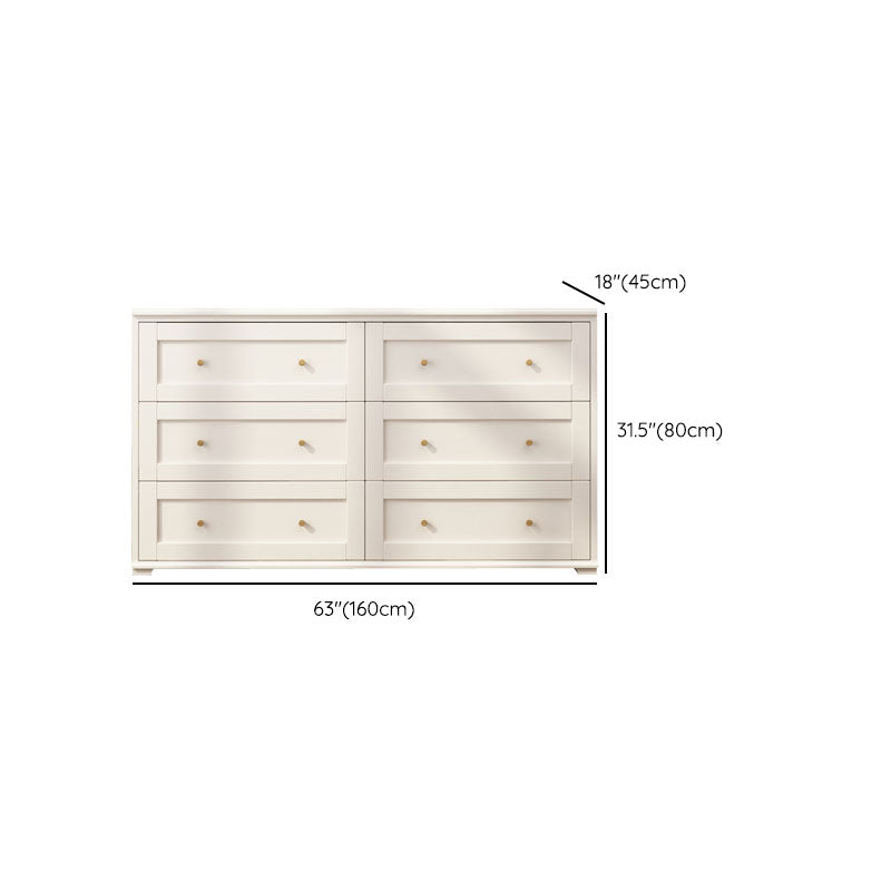 Modern Horizontal Double Dresser Birch Wood Storage Dresser for Bedroom