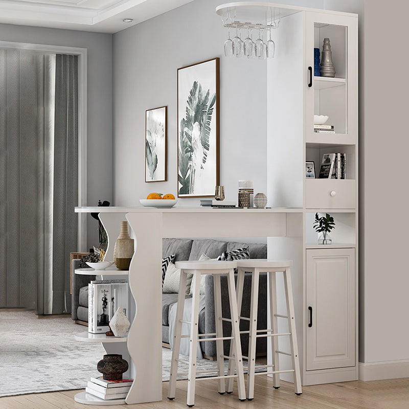 Modern Style Wood Bar Dining Table Rectangle Bar Table for Kitchen