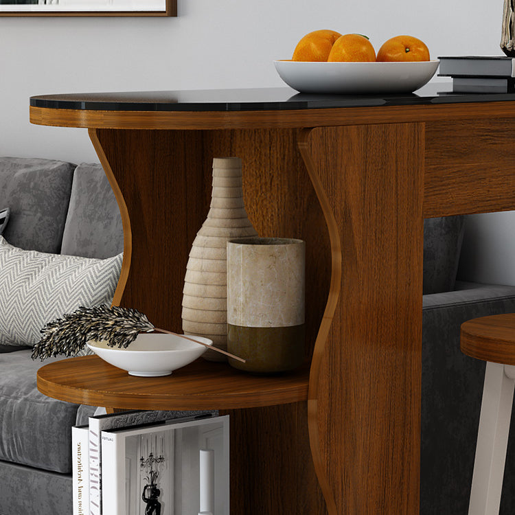 Modern Style Wood Bar Dining Table Rectangle Bar Table for Kitchen