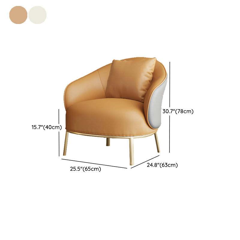Solid Wood Lounge Chair Water Resistant Side Chair with Metal Legs