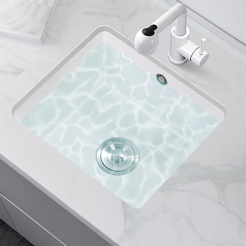 Quartz Kitchen Sink Drop-In Kitchen Sink with Basket Strainer