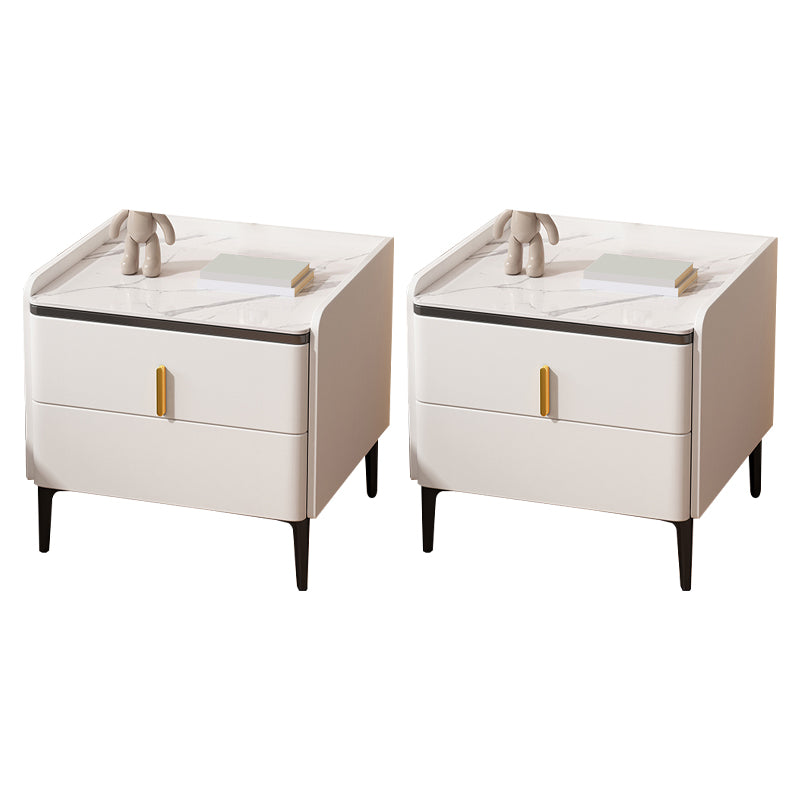 Solid Wood Modern Kids Bedside Table Storage Flat Top Nightstand Kids