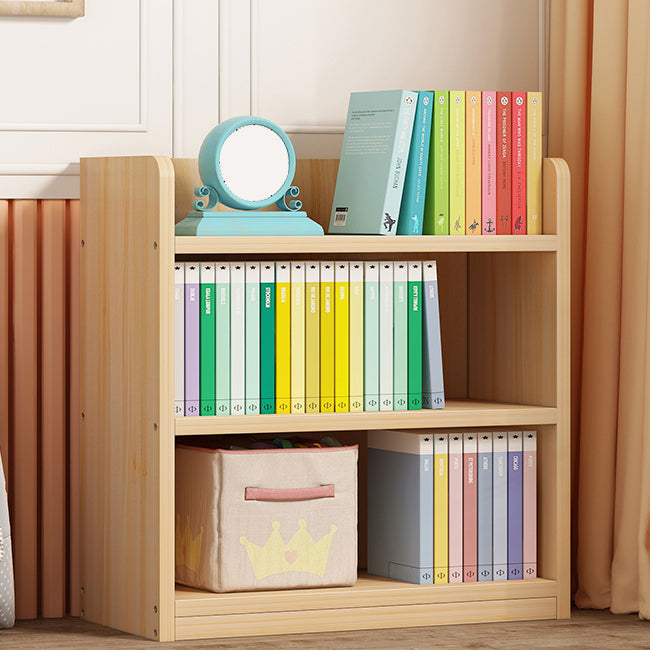Scandinavian Standard Kids Bookcase Wood Book Stand Closed Back Double-Sided