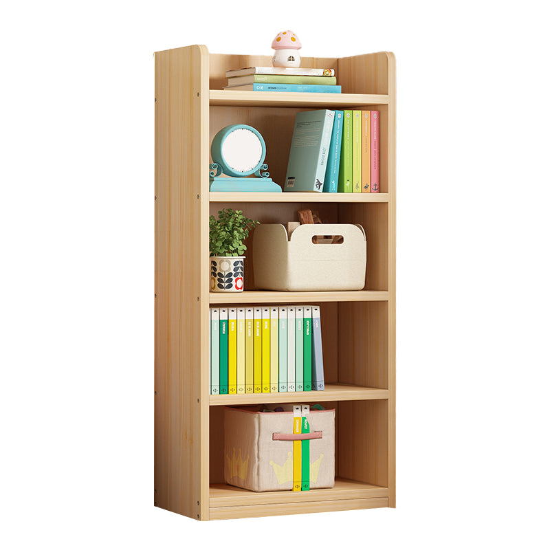 Scandinavian Standard Kids Bookcase Wood Book Stand Closed Back Double-Sided