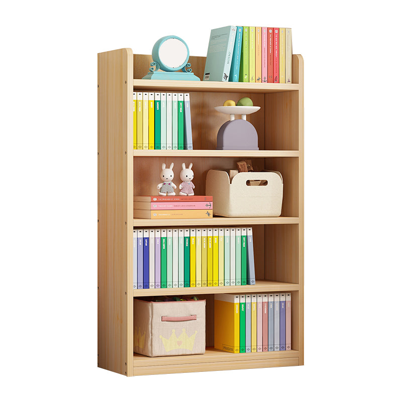 Scandinavian Standard Kids Bookcase Wood Book Stand Closed Back Double-Sided