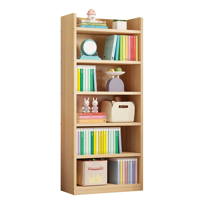 Scandinavian Standard Kids Bookcase Wood Book Stand Closed Back Double-Sided