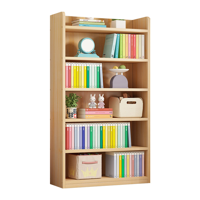 Scandinavian Standard Kids Bookcase Wood Book Stand Closed Back Double-Sided