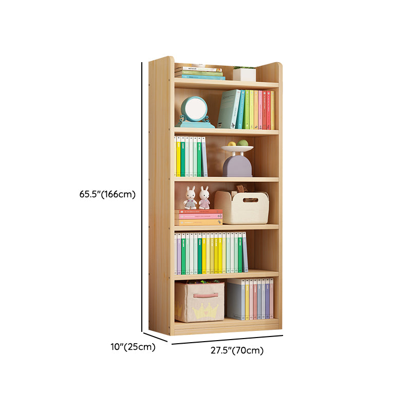 Scandinavian Standard Kids Bookcase Wood Book Stand Closed Back Double-Sided