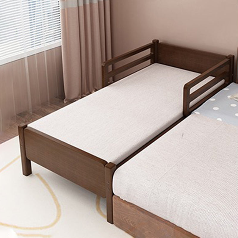 Convertible Baby Crib Traditional Solid Wood Crib with Guardrail