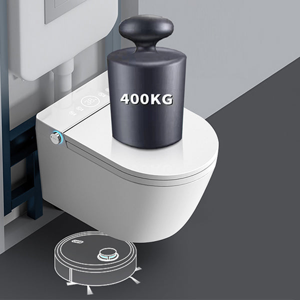 Heated Seat Wall Hung Toilet Set Elongated Wall Mounted Bidet