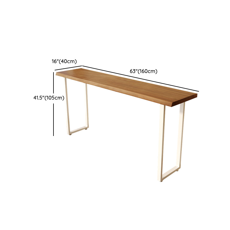 Modern Rectangle Bar Table Set 1/4 Pcs Solid Wood Bar Table and Stools