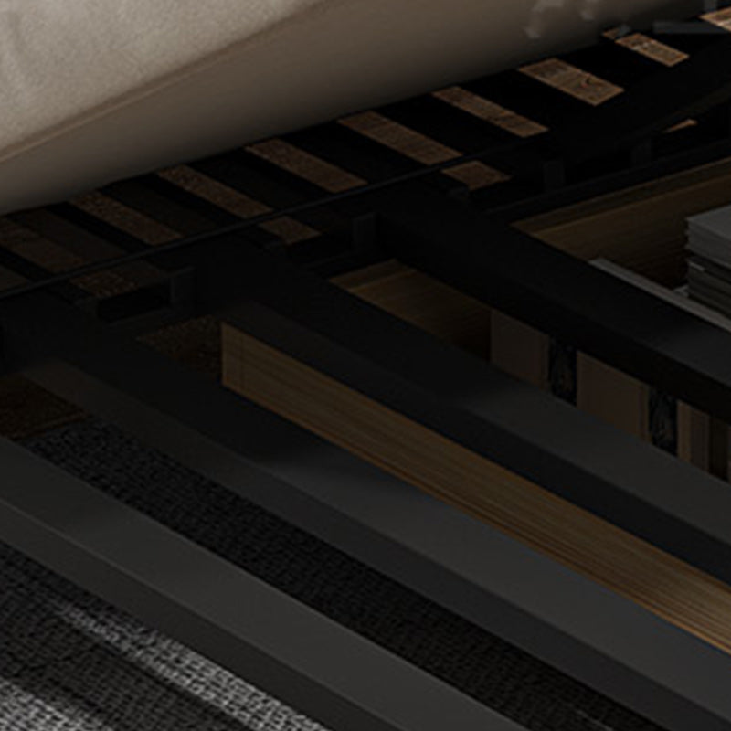 Scandinavian Beige Futon Sleeper Sofa Armless Futon and Mattress