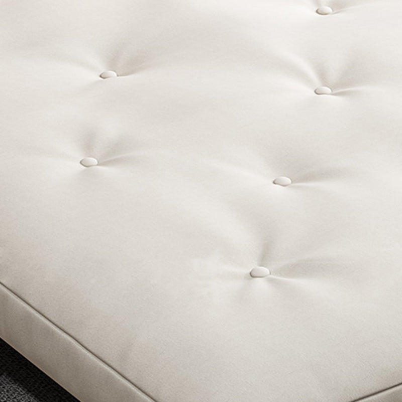 Scandinavian Beige Futon Sleeper Sofa Armless Futon and Mattress
