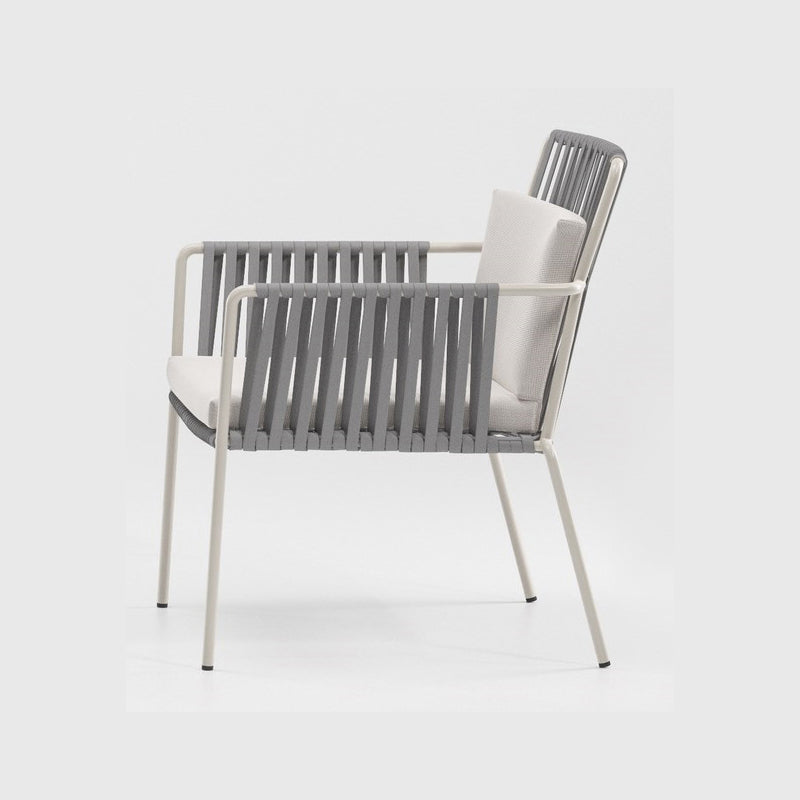 Metal Dining Armchair Tropical Stacking Outdoor Chair Arm Chair