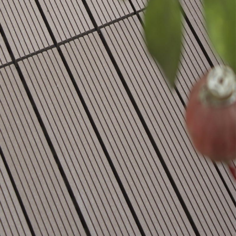 Modern Deck Plank Composite Nailed Striped Pattern Patio Flooring Tiles for Outdoor