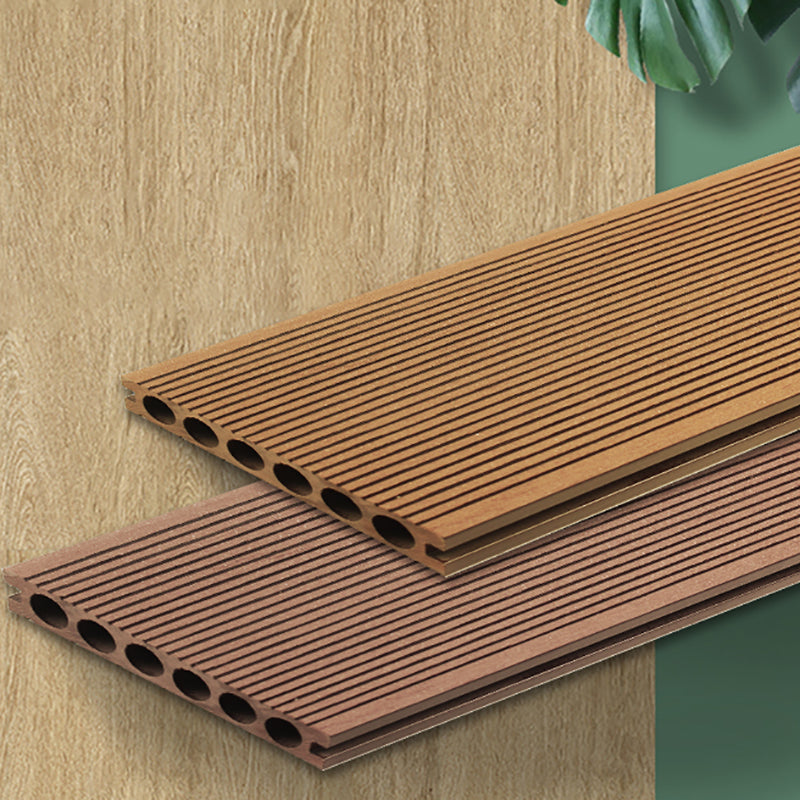 Modern Deck Plank Composite Nailed Striped Pattern Patio Flooring Tiles for Outdoor