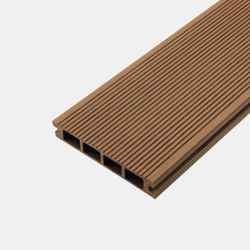 Modern Deck Plank Composite Nailed Striped Pattern Patio Flooring Tiles for Outdoor