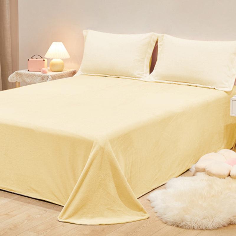 Sheet Sets Flannel Cartoon Printed Super Soft Breathable Wrinkle Resistant Bed Sheet Set