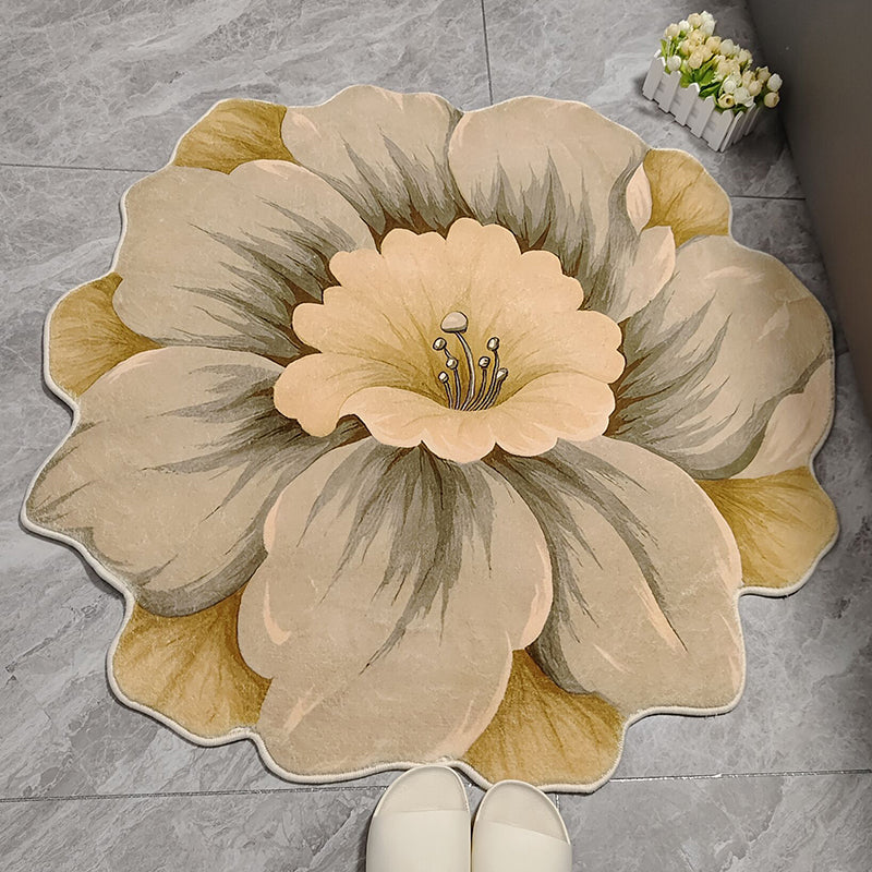 Novelty Floral Printed Indoor Rug Minimalist Carpet Stain Resistant Adults Indoor Rug