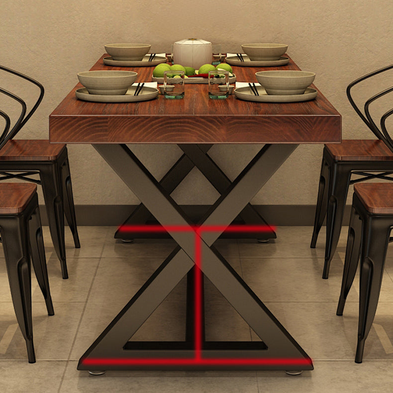 Industrial Dining Table Set 1/2/5 Pieces with Metal Base Kitchen Furniture Set