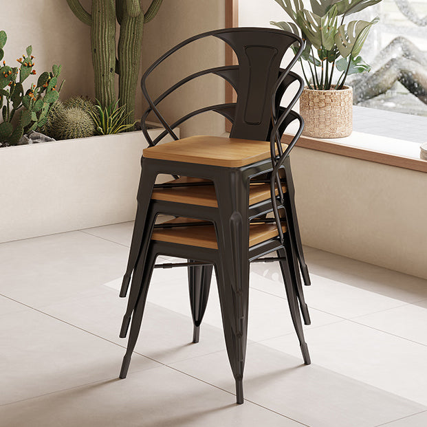 Industrial Rectangle Dining Table Set 1/2/3/5 Pieces with Metal Base Kitchen Furniture Set