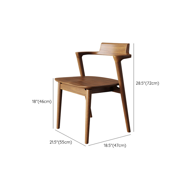 Contemporary Solid Wood Furniture 1/2/5 Pcs Dining Furniture Set in Brown