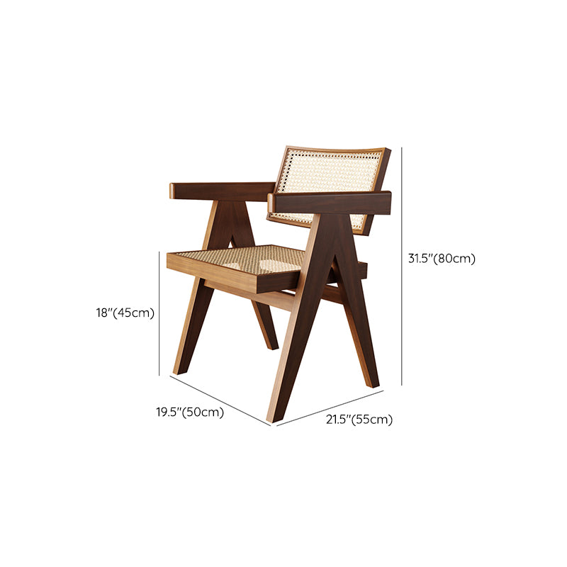 Contemporary Solid Wood Furniture 1/2/5 Pcs Dining Furniture Set in Brown