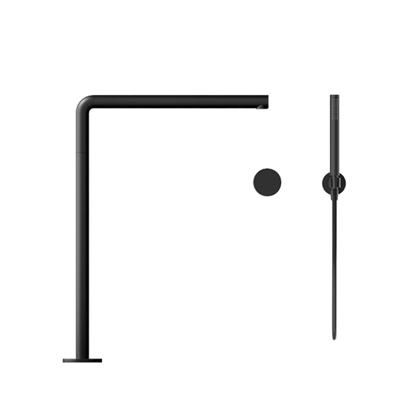 Modern Freestanding Faucet Copper with Hand Shower Swivel Freestanding Tub Faucet
