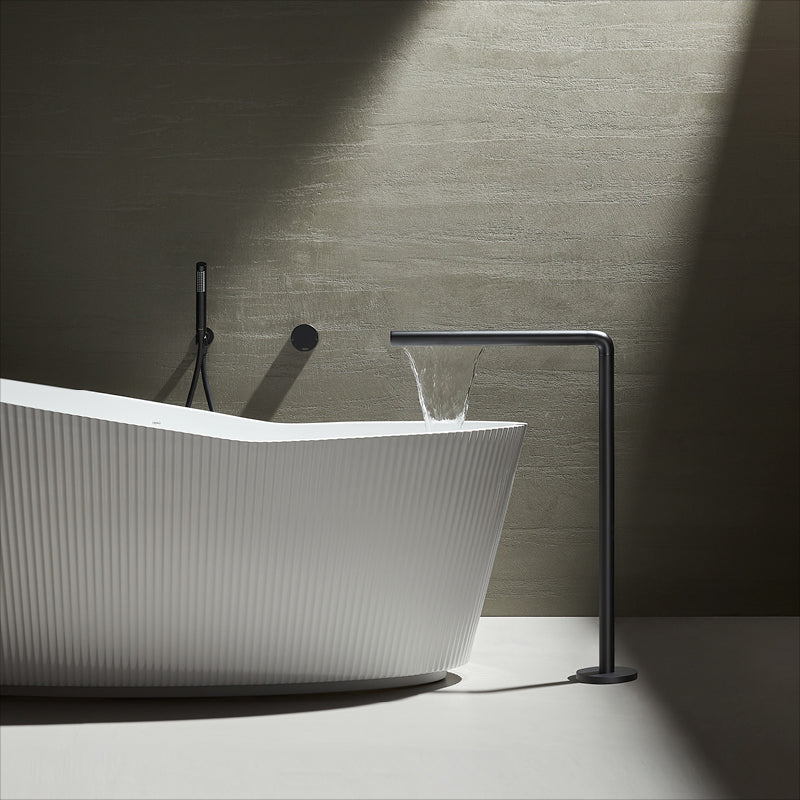 Modern Freestanding Faucet Copper with Hand Shower Swivel Freestanding Tub Faucet