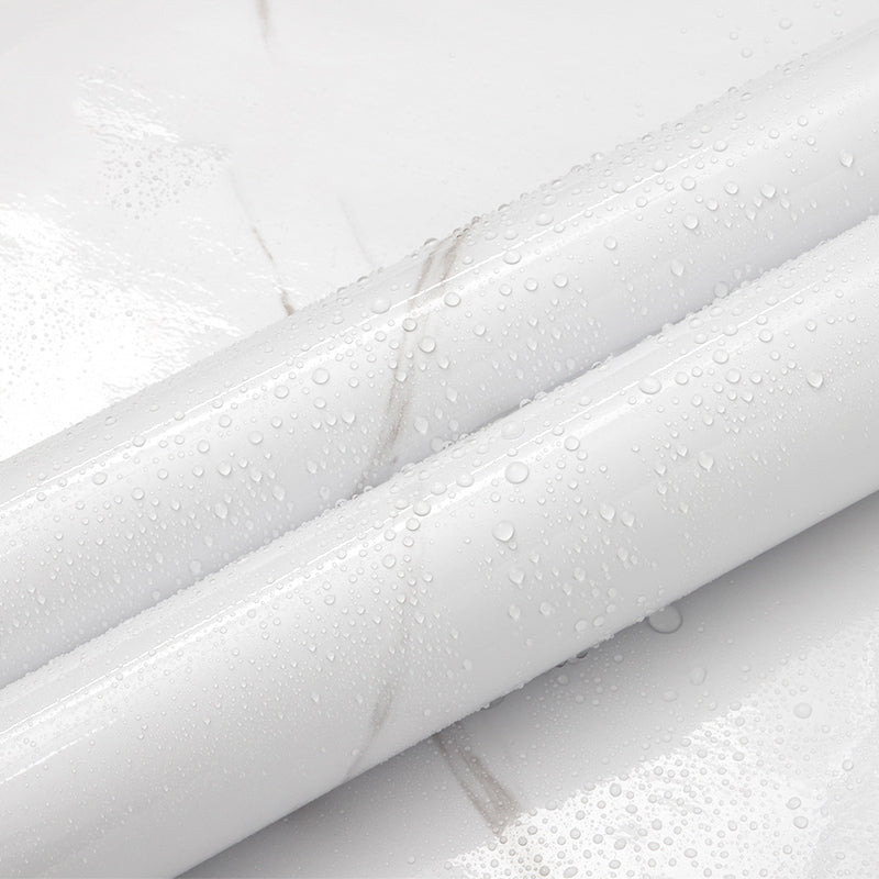 Marbling Scratch Resistant Tile PVC Singular Peel & Stick Tile for Bathroom Backsplash