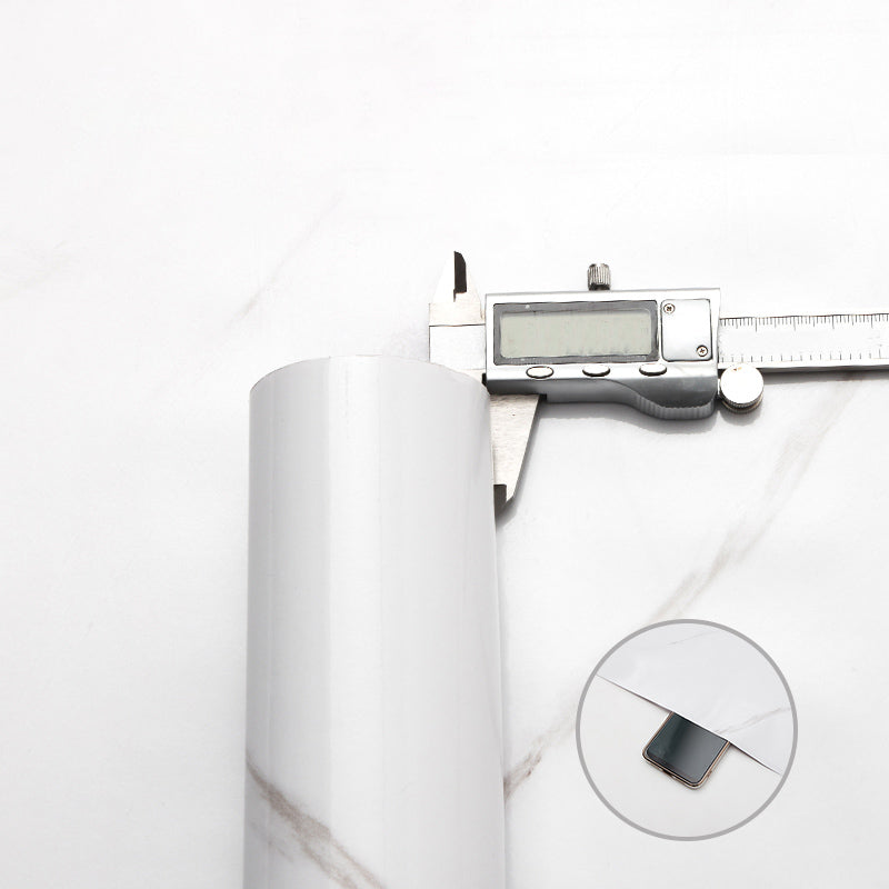 Marbling Scratch Resistant Tile PVC Singular Peel & Stick Tile for Bathroom Backsplash