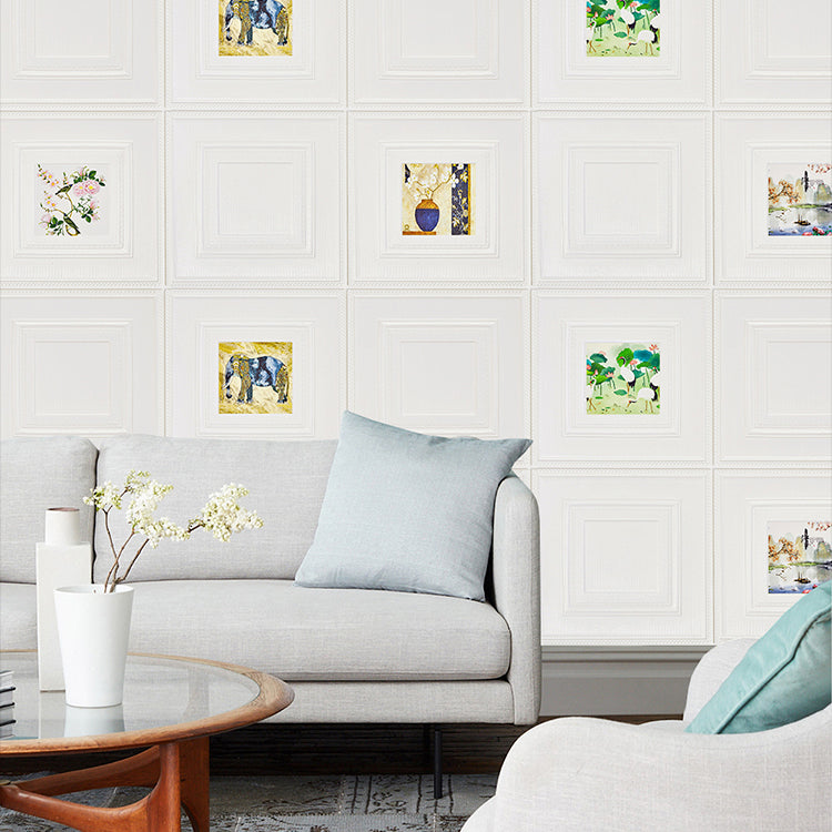 Modern Wall Panel Cartoon Print Peel and Stick Waterproof Wall Paneling