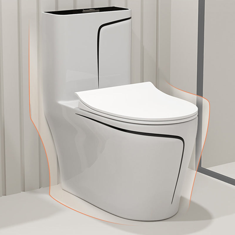 Traditional Floor Mounted Toilet Seat Included Toilet Bowl for Bathroom