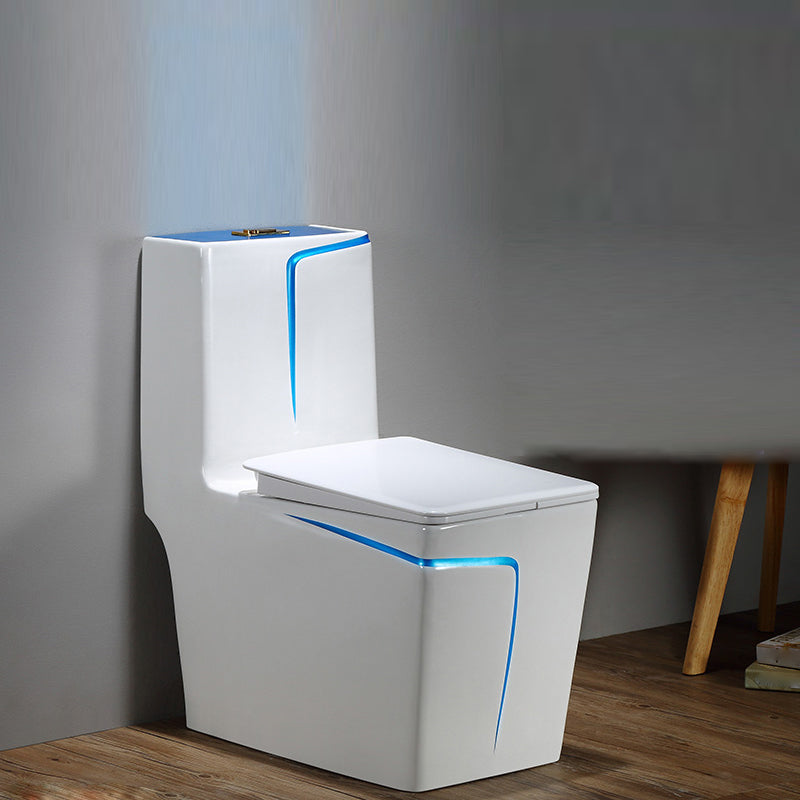 Traditional Floor Mounted Toilet Seat Included Toilet Bowl for Bathroom