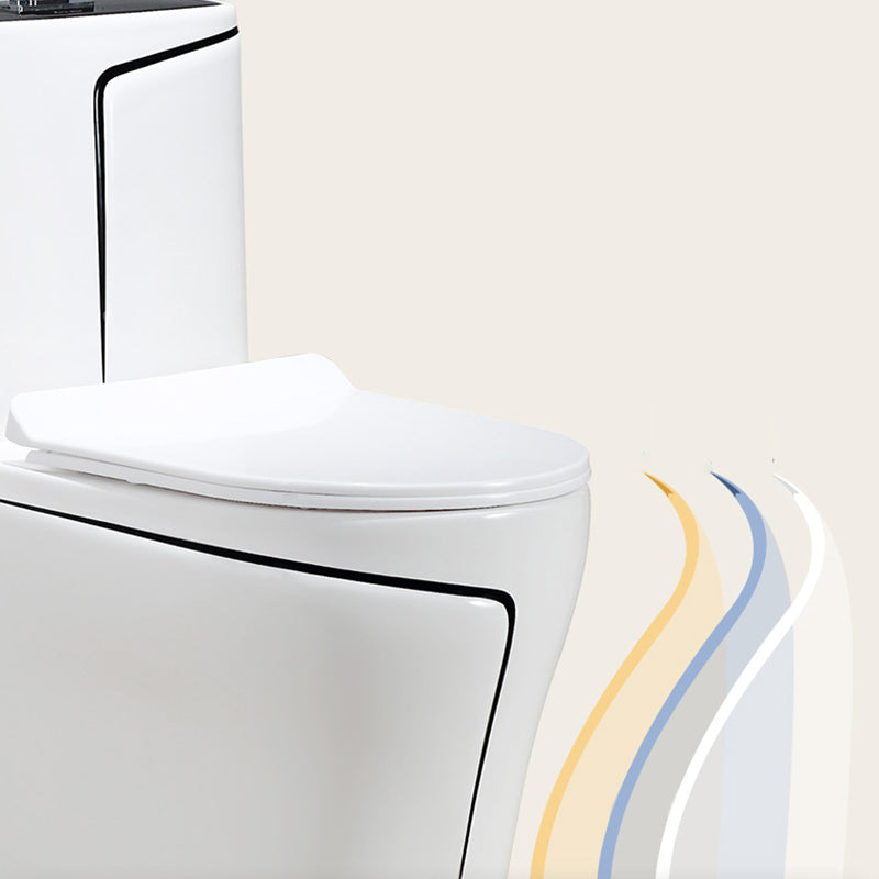 Traditional Floor Mounted Toilet Seat Included Toilet Bowl for Bathroom