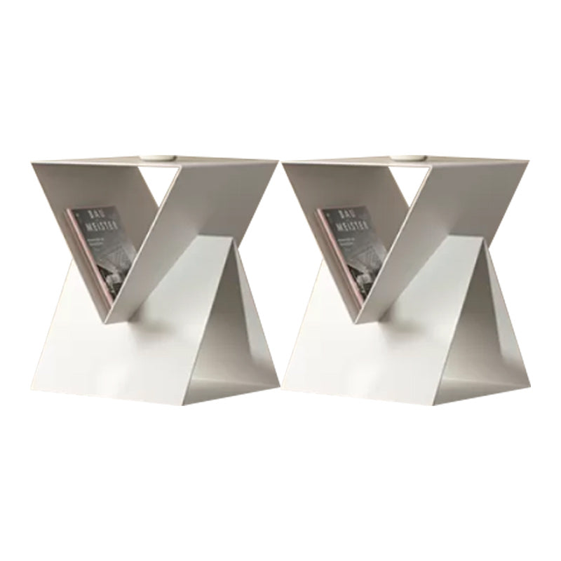 15" Wide Contemporary Corner Table Storage Square Accent Side Table