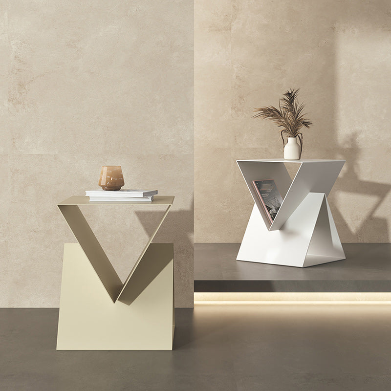 15" Wide Contemporary Corner Table Storage Square Accent Side Table